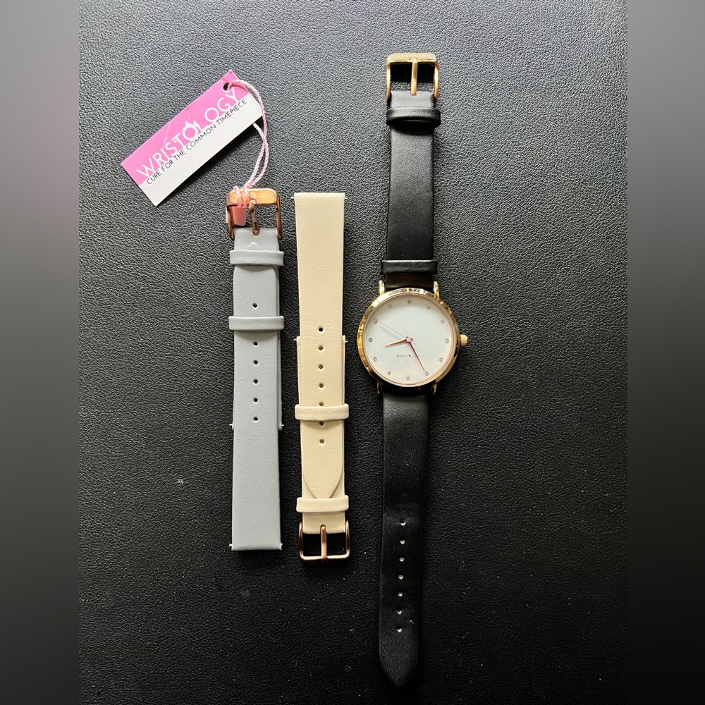 Wristology Rose Gold Watch with Case and Straps